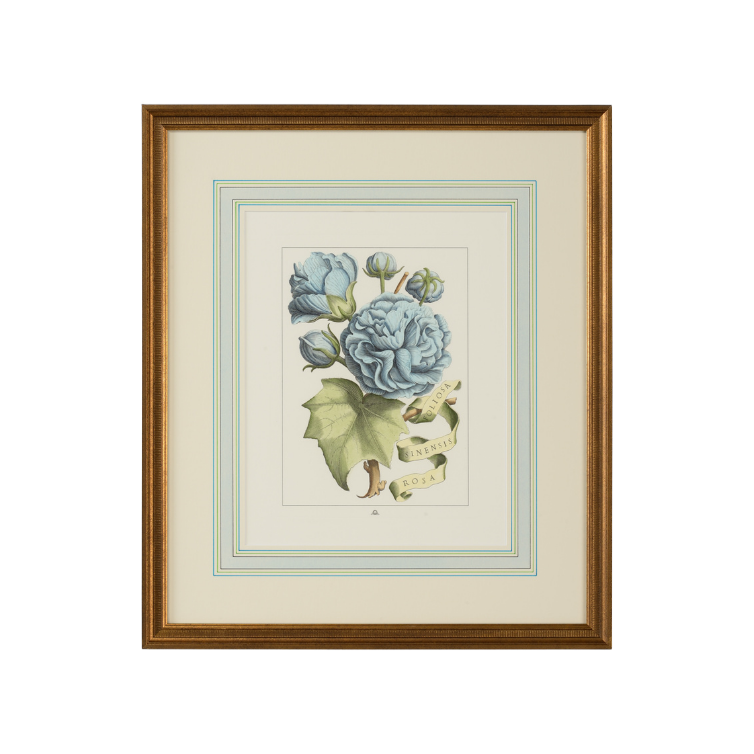 Blue Floral with Ribbon B