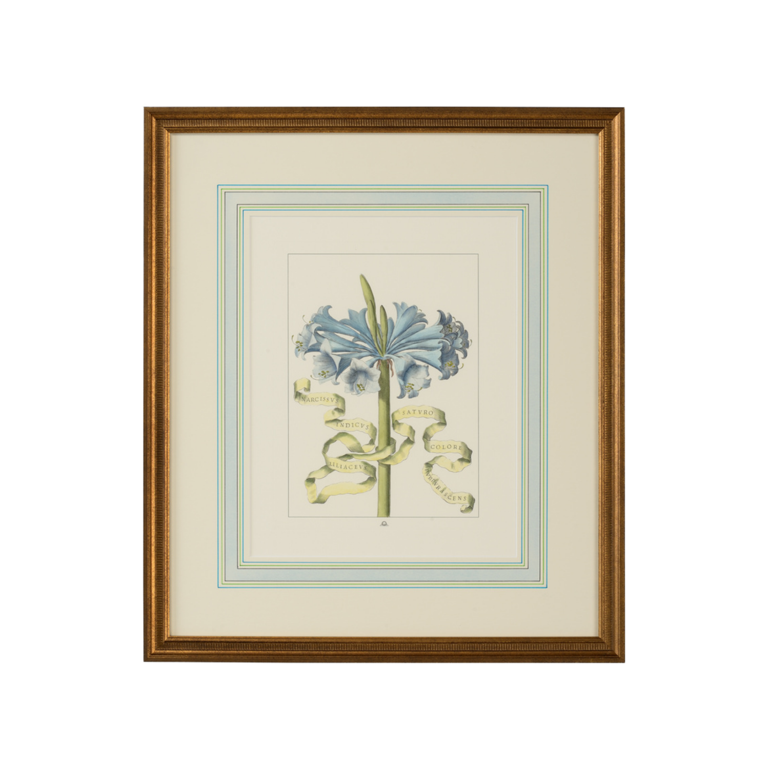 Blue Floral with Ribbon D