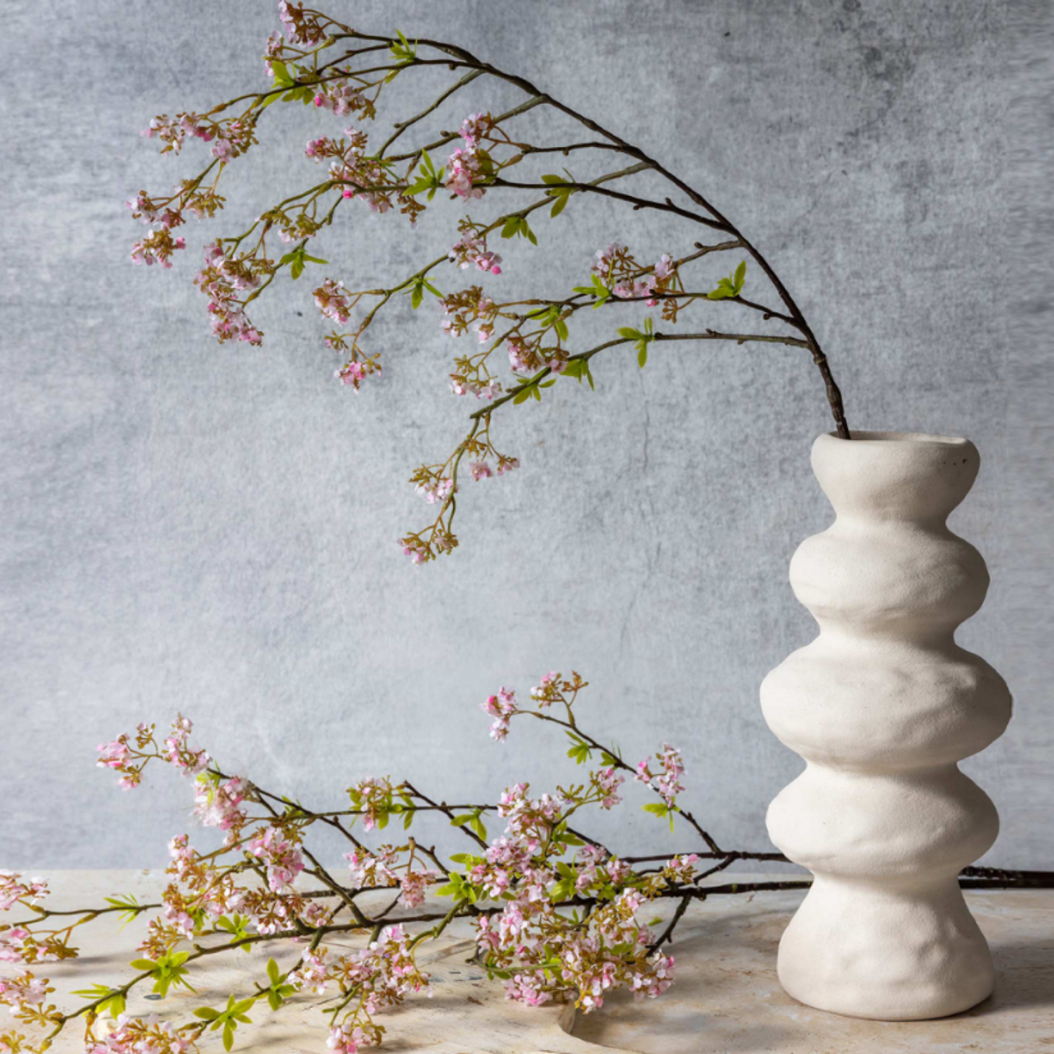 Artificial Cherry Blossom, Pink - Set of 3