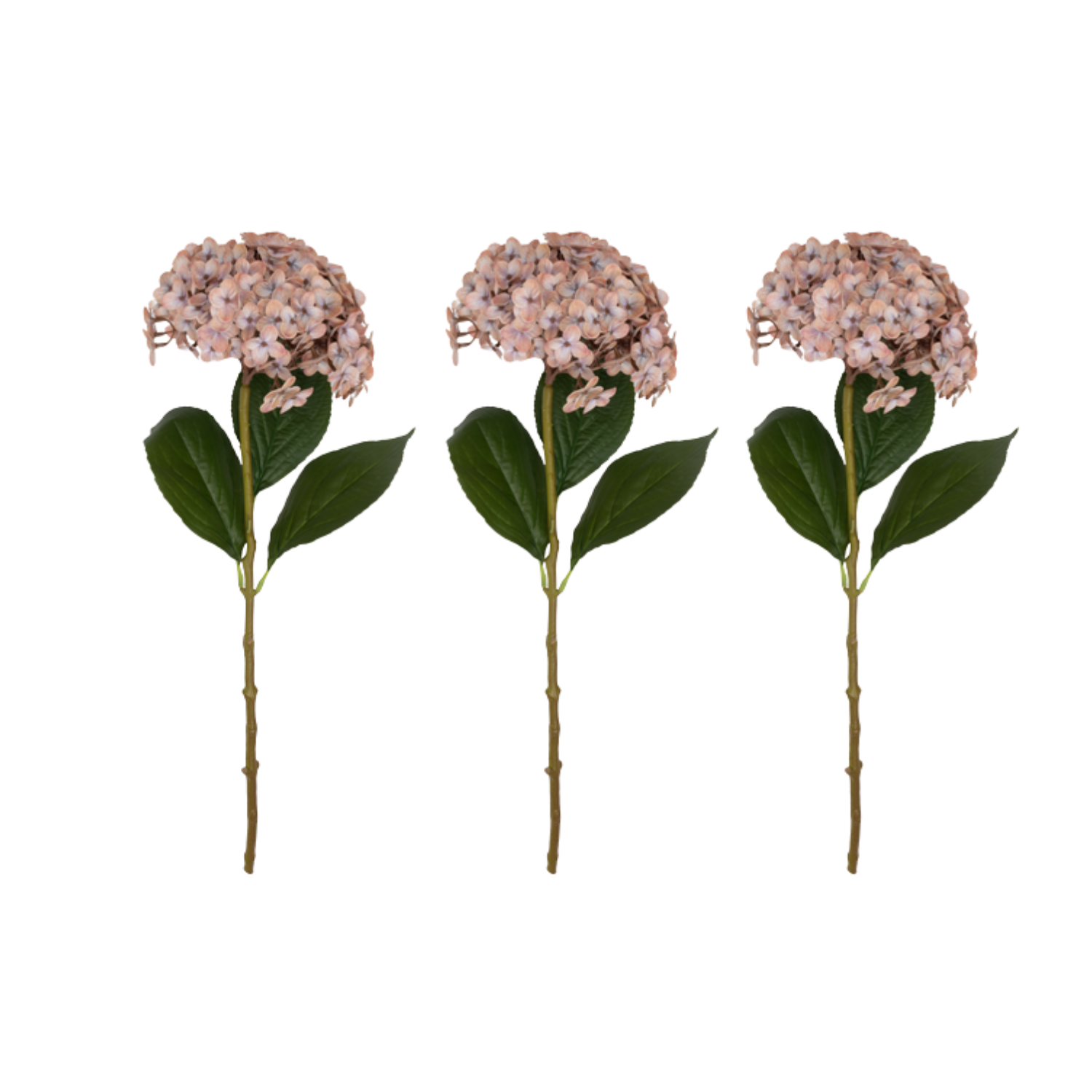 Artificial Hydrangea in Antique Blush - Set of 3