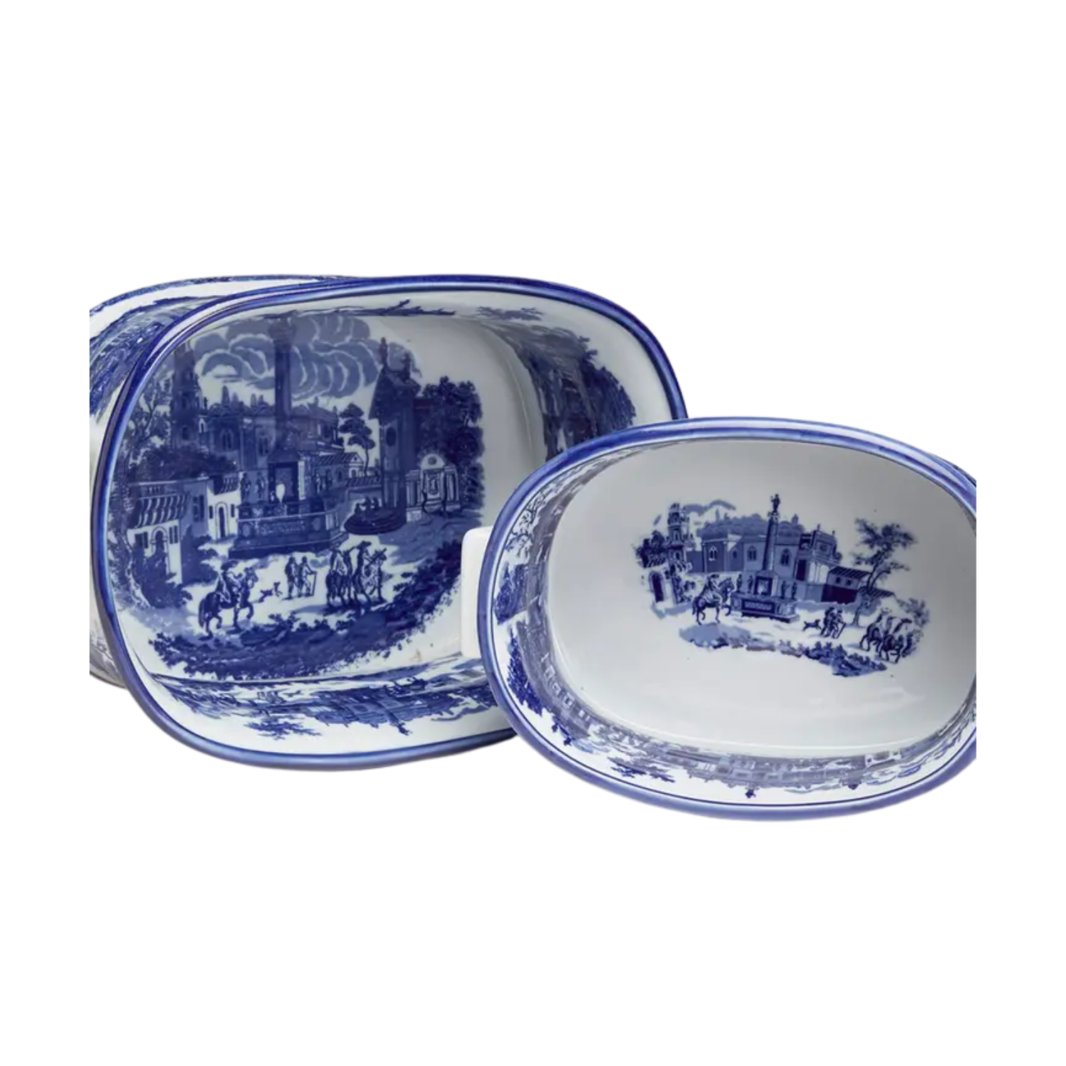 Blue and White Footbath Design Planters (Set of Two)