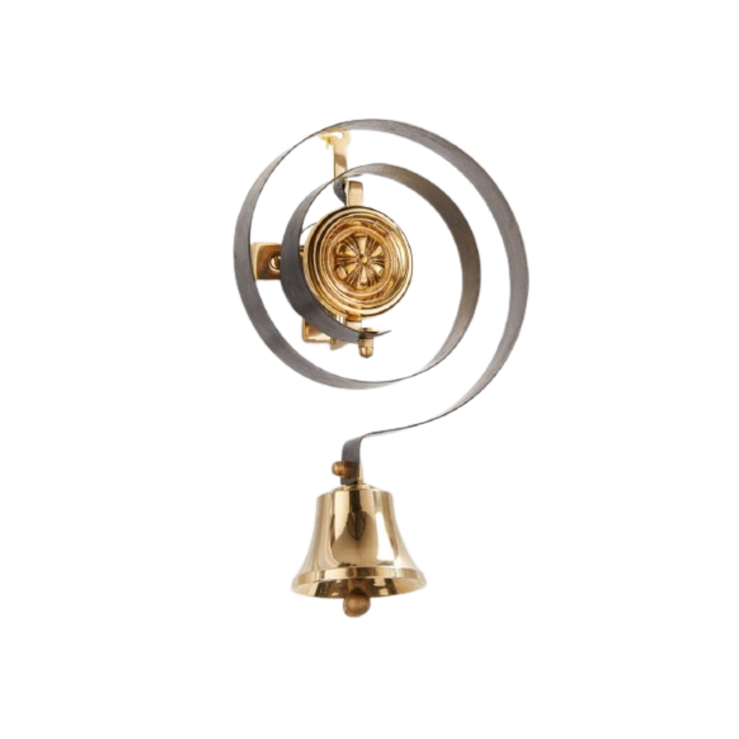 Butlers Door Bell with Pulley Set Polished Brass Unlacquered