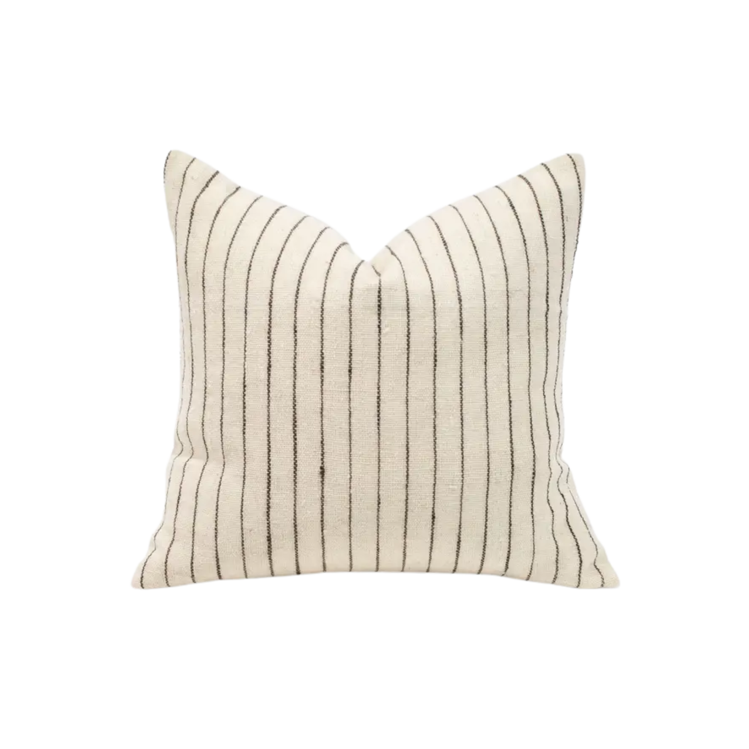 Ivory & Dark Brown Indian Wool Pillow Covers