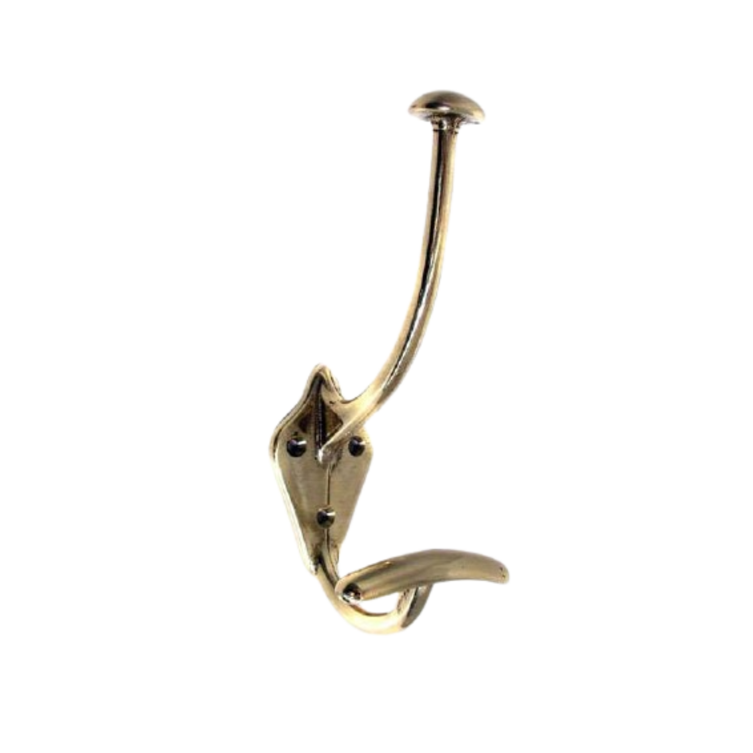 Hat & Shaped Coat Hook Polished Brass