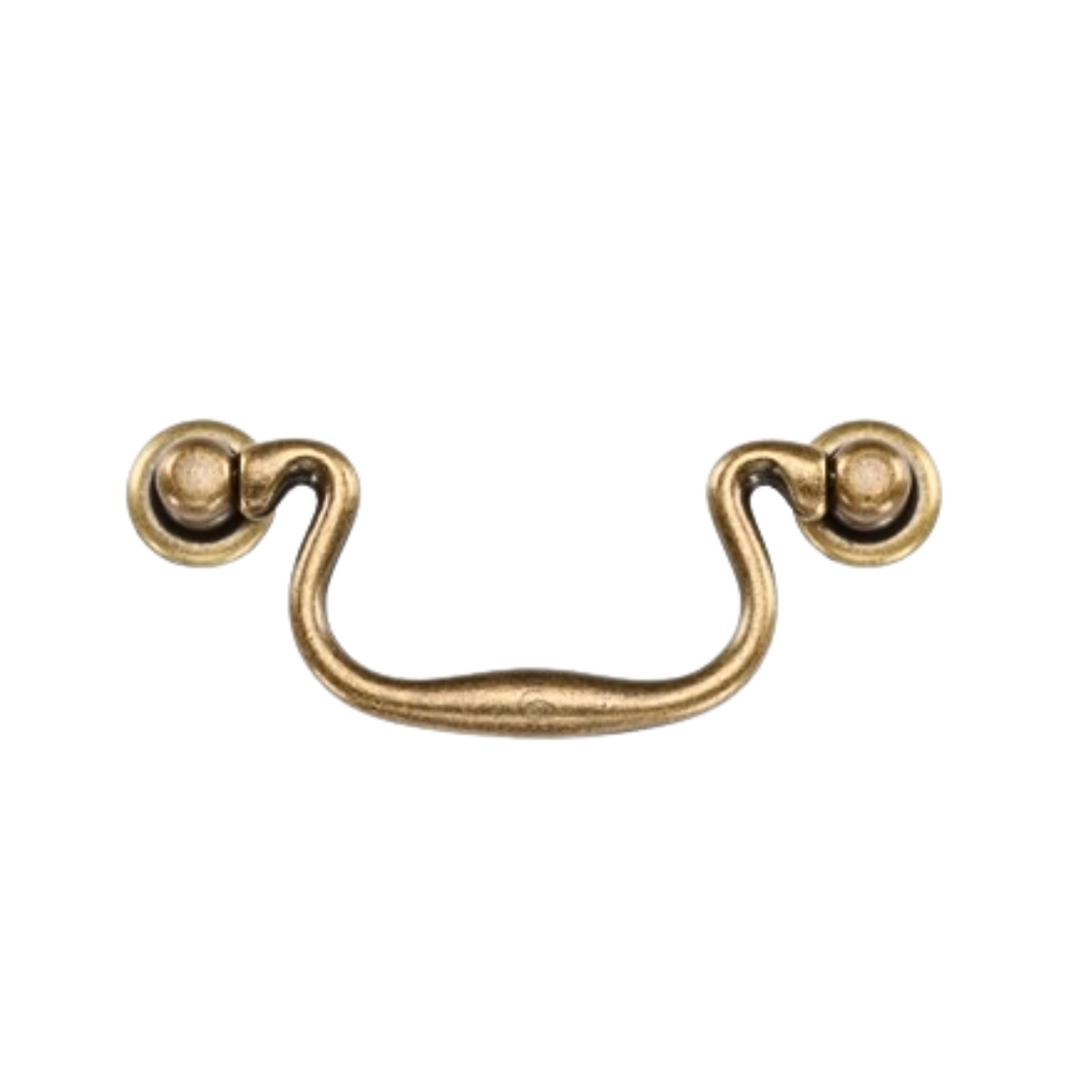 Heritage Classic Drop Pull in Distressed Brass