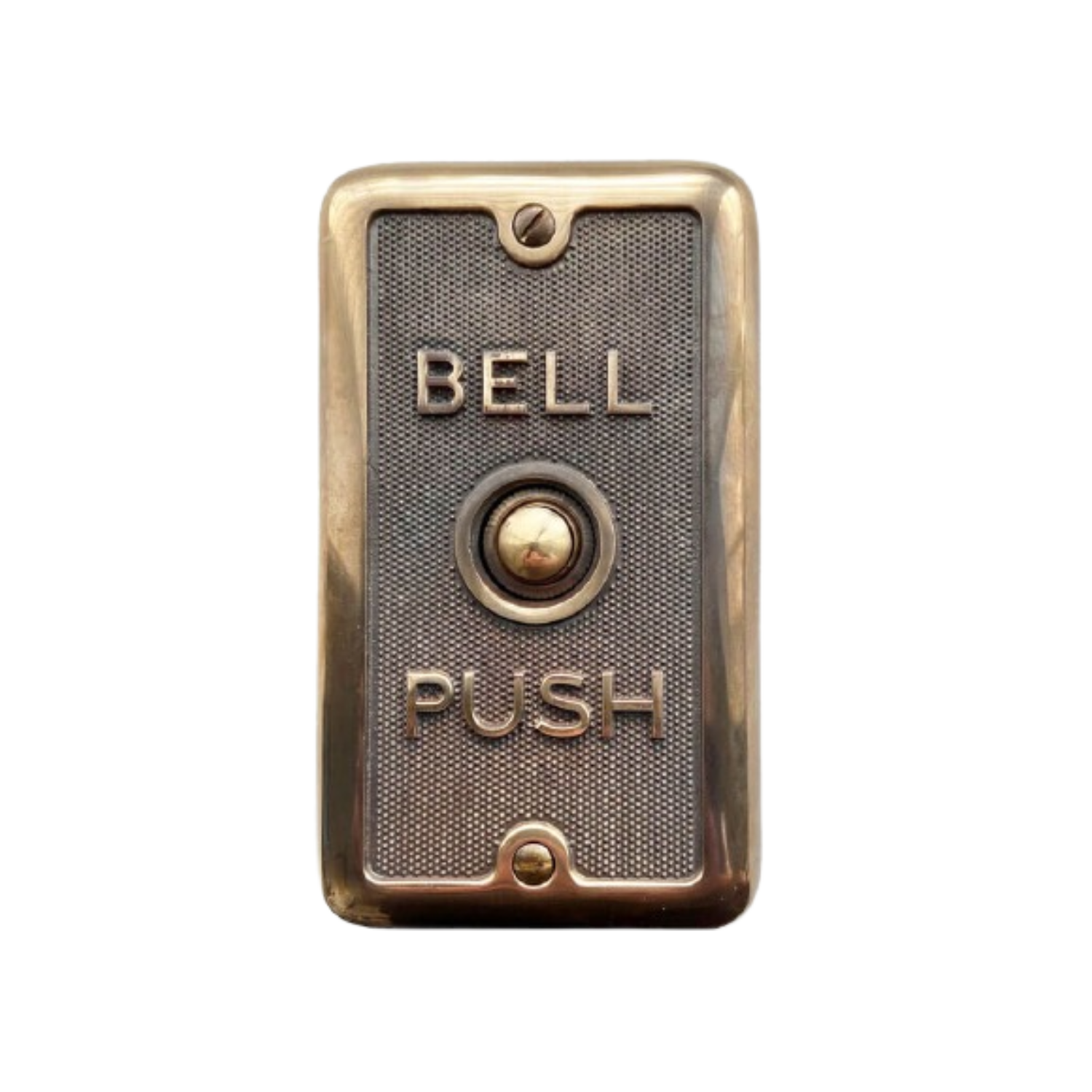 Industrial Bell Push Renovated Brass