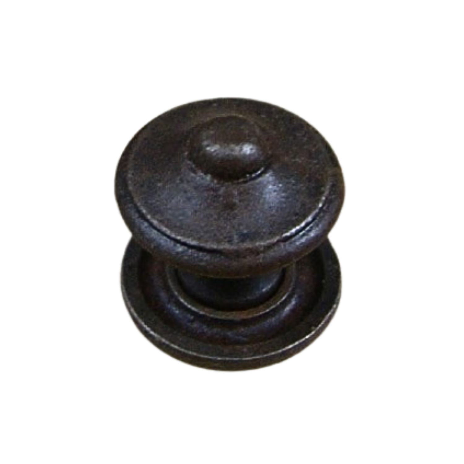 Iron Cupboard Door Knob 35mm with Rose Waxed Iron