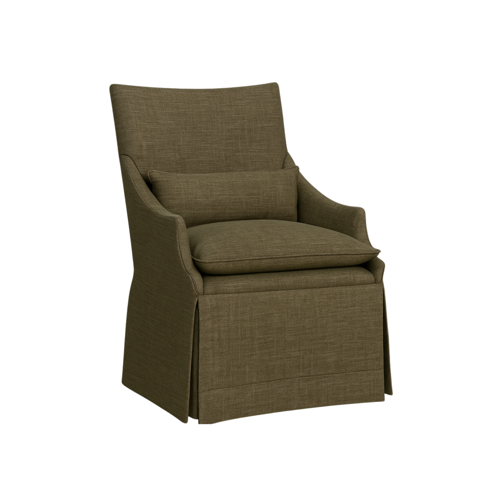 Sarah High Back Chair in Farrow Acorn