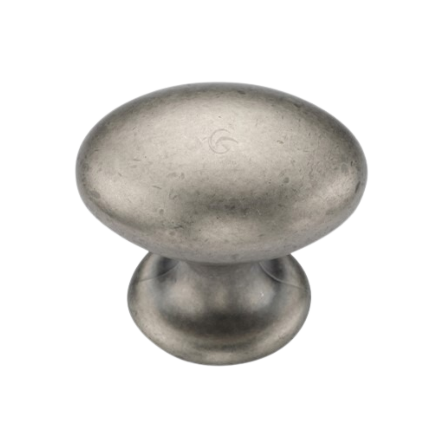Oval Pewter Knob - 40mm