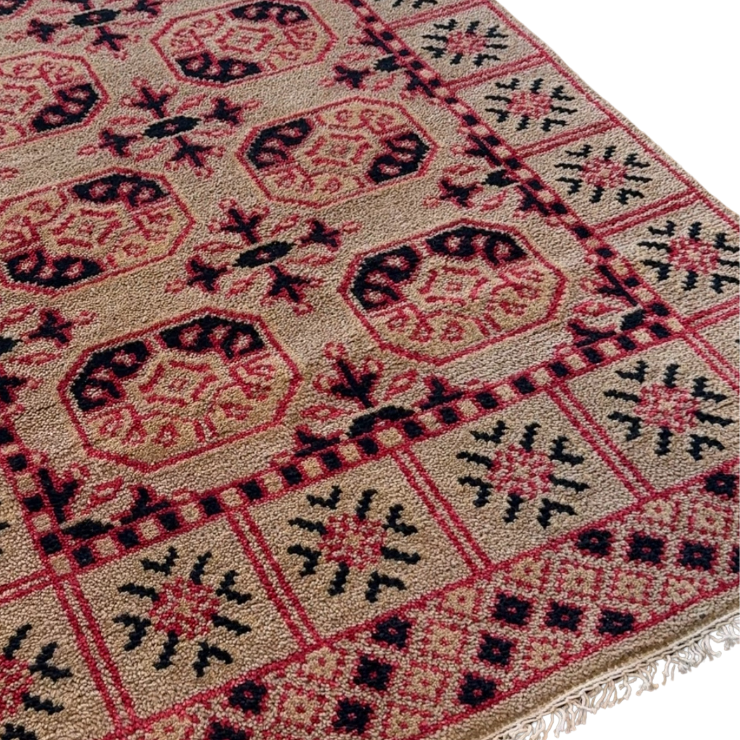Vintage Turkish Rug in Pink & Red