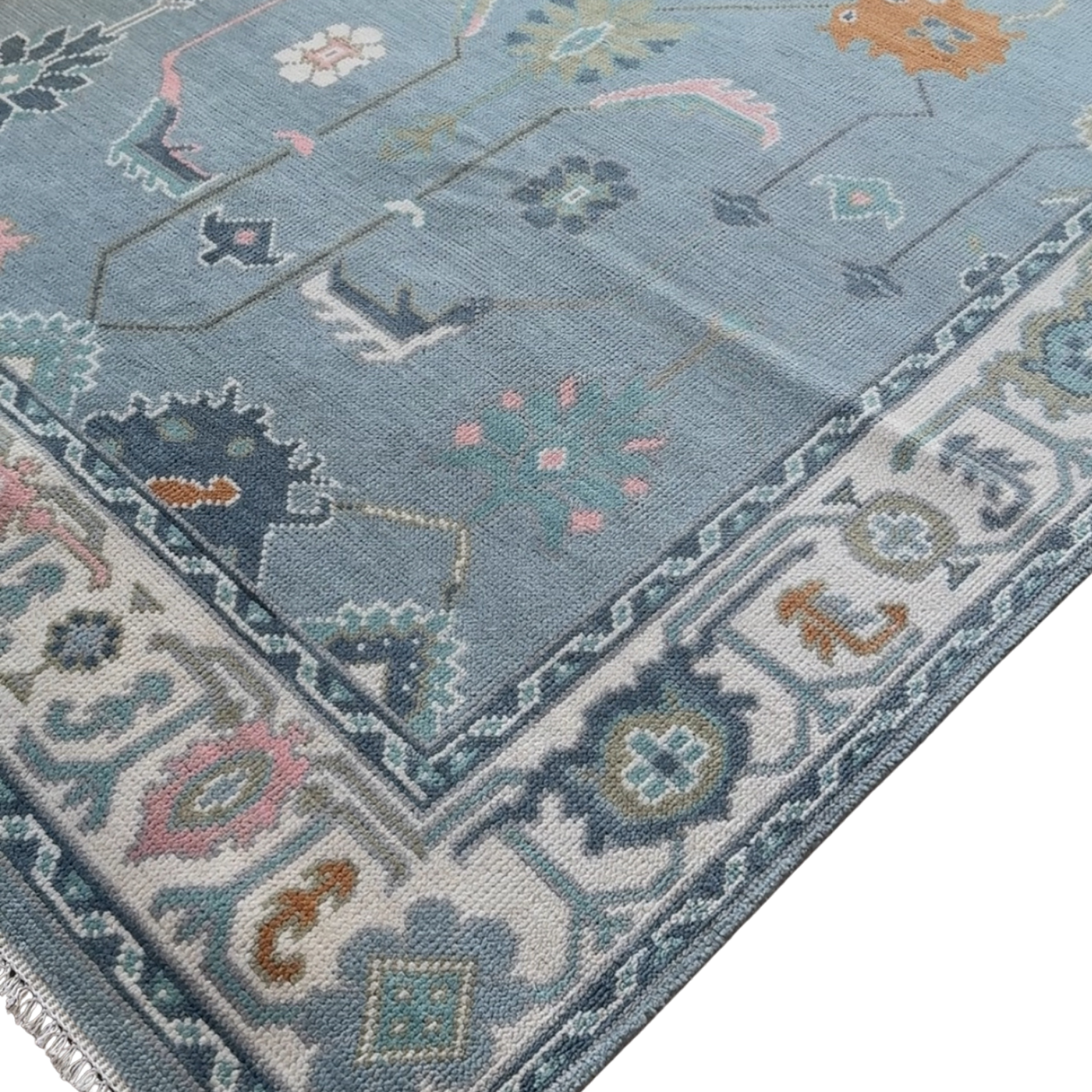 Light Blue Oushak Rug