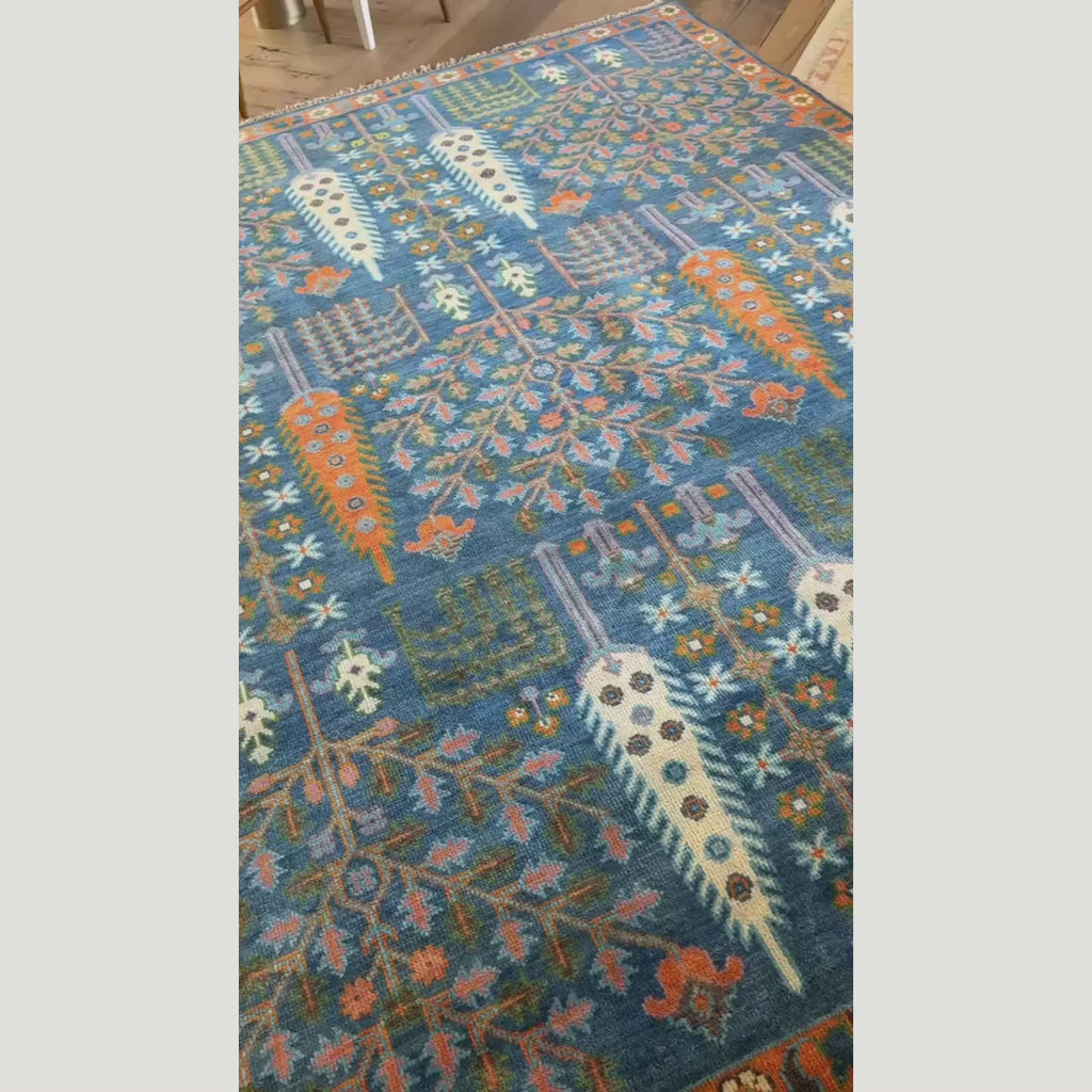 Turkish Blue Tree of Life Rug